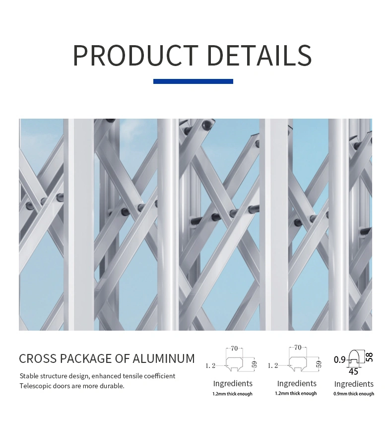 Security Protection Folding Retractable Lock Down Fence Pedestrian Car Barrier on Casters Sliding Gates