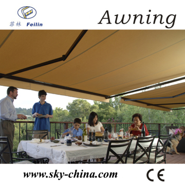 Retractable awning remote control awning