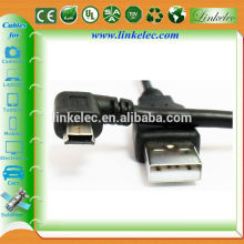 usb 2.0 usb cable with angled mini usb cable