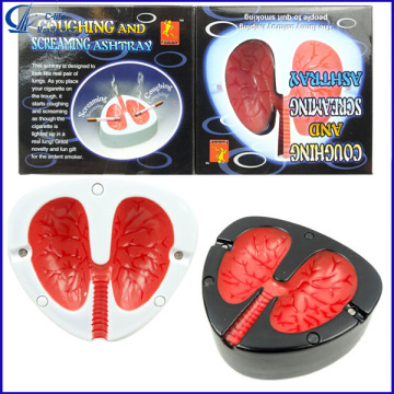 Funny Quit Smoking Portable Absorbing Induction Cough Lung Ashtray