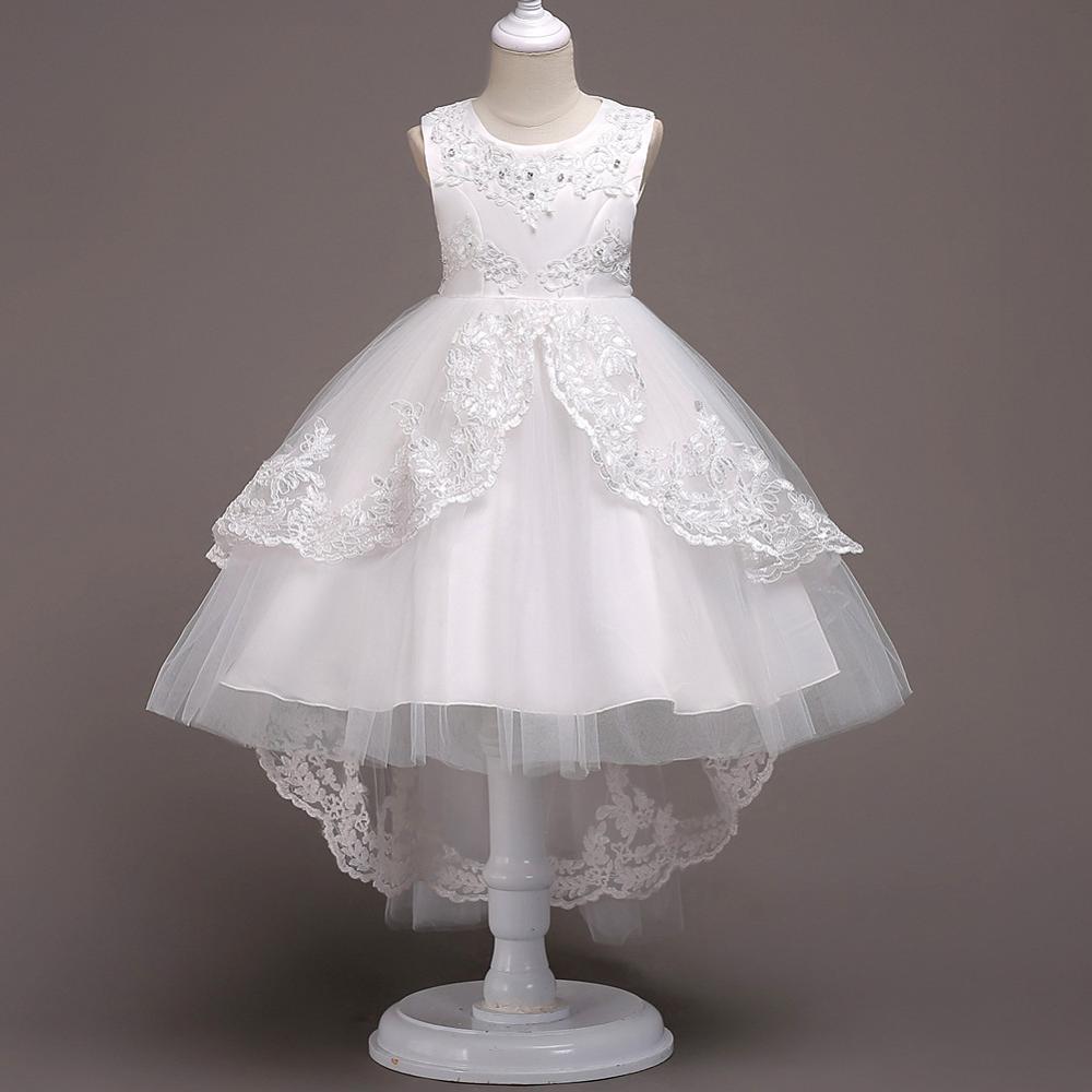 Hot Selling Wholesale Children Kids Girls Boutique Clothing flower Bowknot Girls party dresses