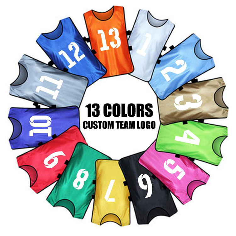 Customize Logo Printing Cheap High Quality Mesh Soccer Football Training Vest Bibs Wholesale