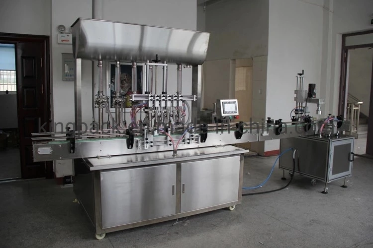 Full Automatic 6 Nozzles Linear Piston Beverage&Juice Bottle Filling Packing Machine