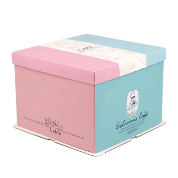 Square cardboard cake packaging box