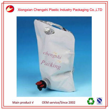 Plastic material beverage industrial use red wine packaging bag