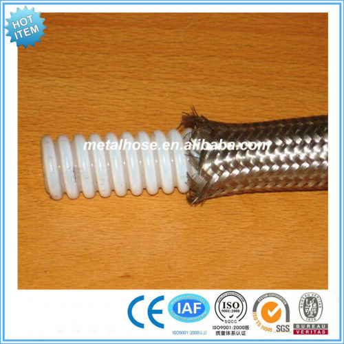 SS304 braided Teflon convoluted hose