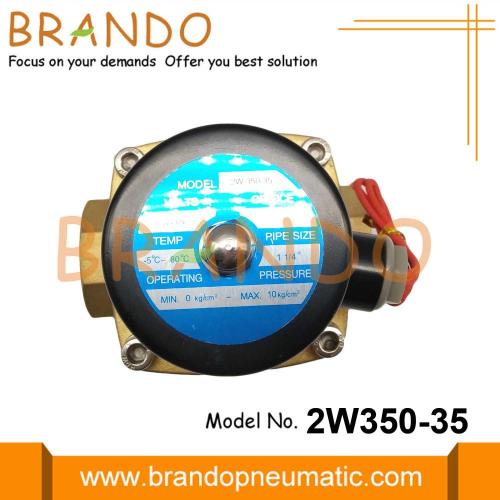 2W350-35 1 1/4 &quot;Brass Electric Solenoid Valve Water