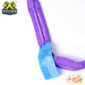 1T Purple Lifting Rodada Sling Cinto De Amarração De Carga