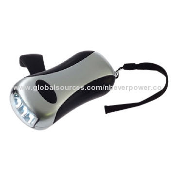 3LED Dynamo Crank Flashlights, ABS Body