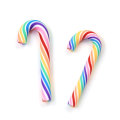 Colorful Striped Candy Cane Shaped Resin Cabochon DIY Spacer For Kids Christmas Holiday Decor Charms Jewelry Making Store