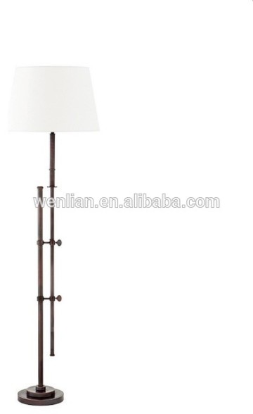 Contemporary two-stem bronze finished floor lamp,copper floor lamp for living room