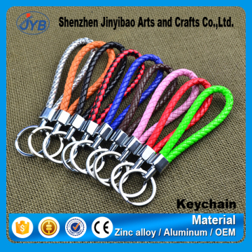 korean style fashion colorful braided cord keychain fabric keyrings for sale