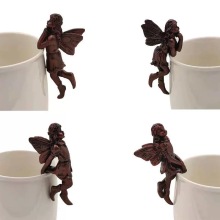 Miniature Fairy Figurines - 4 Pcs Resin Flying Angel Sculptures for Plant Hangers