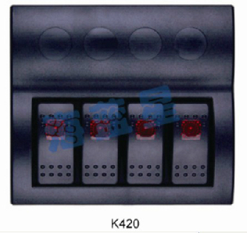 12/24V LED Rocker Switch Panel 4p K420