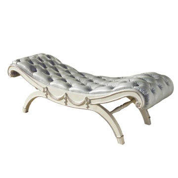 European Leather Bed End Stool Bench