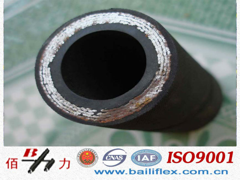 Oil resistant rubber hydraulic hose oil sae 30, sae 10 hydraulic oil, sae j1508 hose clamps