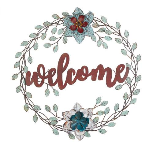 Welcome Metal Wall Hanging Wall Decor