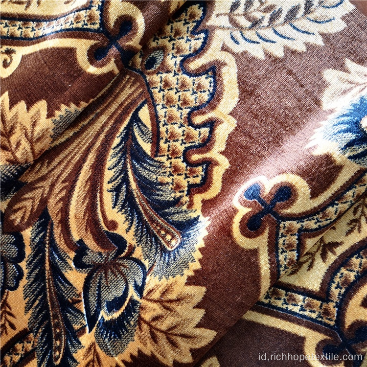 100% Kain Pelapis Sofa Beludru Afrika Polyester