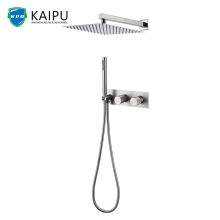 Brushed nickel shower faucet 2 handle