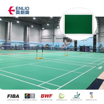 adhesive vinyl flooring badminton court mat and vinyl sports indoor court mat