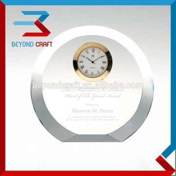 crystal glass clock for gift