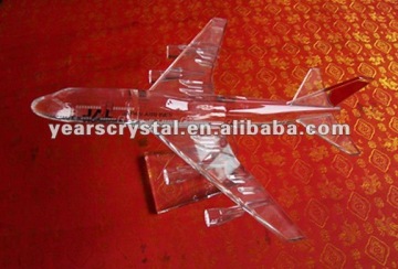 arrival crystal aircraft/airplane/airline/jet for crystal transport models with engraved (R-1043