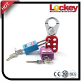 สีแดงไวนิลเคลือบความปลอดภัย Lockout Hasp