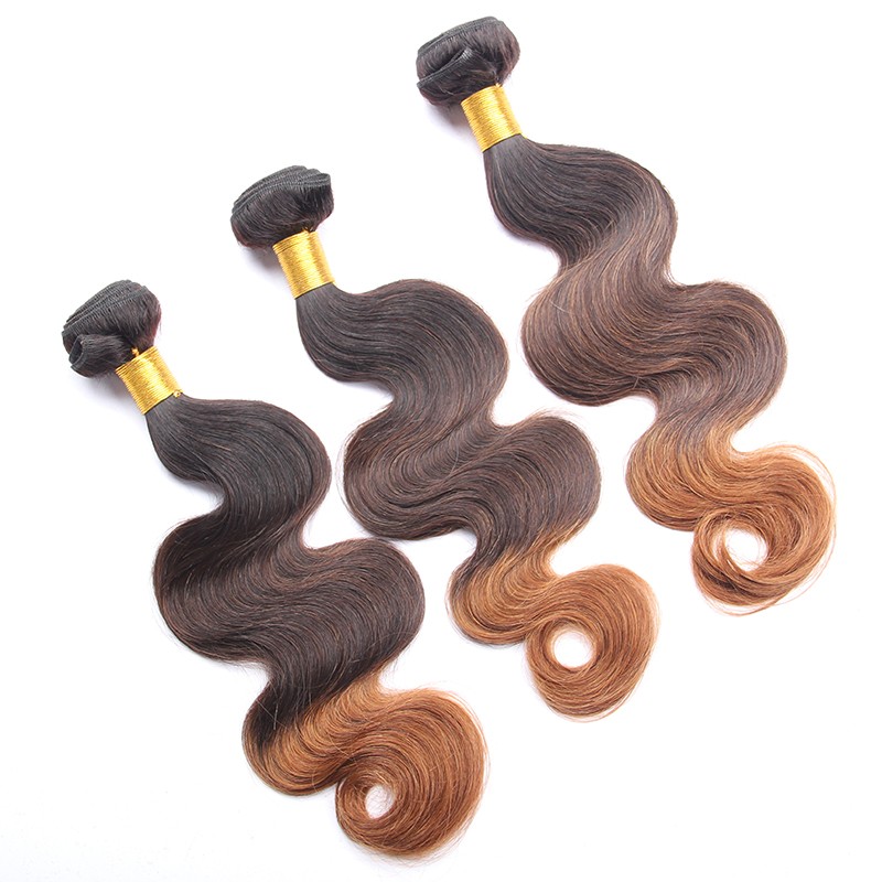 100% Human Ombre Hair Braiding Hair Virgin Brazilian Body Wave Hair Extension Ombre 1B/4/30