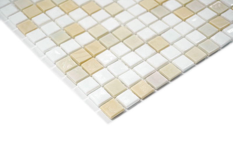 Glass mosaic tiles for kitchen floor