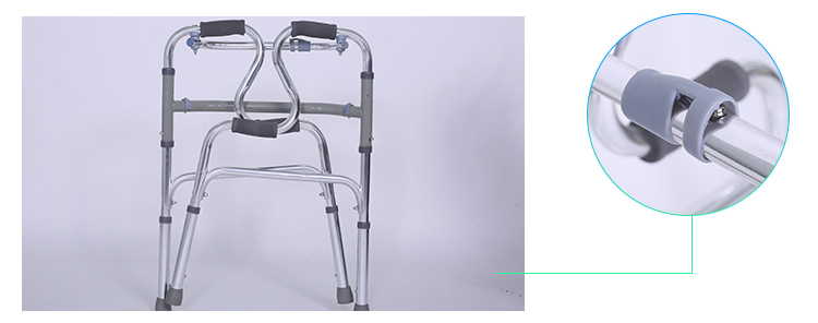 Rollator réglable de pliage pour le rollator pour adulte Walker en aluminium