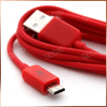 For Samsung HTC Android Phone Micro Red USB Cable 1M