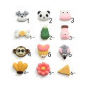 Diseño mixto Animal Head Resina Crafts Artificial Panda Dog Monkey Ornamento Cabochon Simulación Banana Flower DIY Art Decor