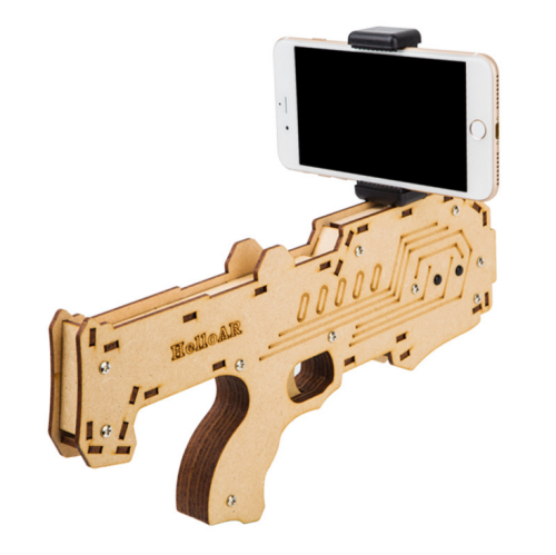 Wooden Toy Gun AR Mini Game Controller