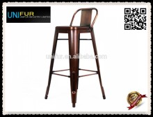 Side high cheap bar stools with low backrest