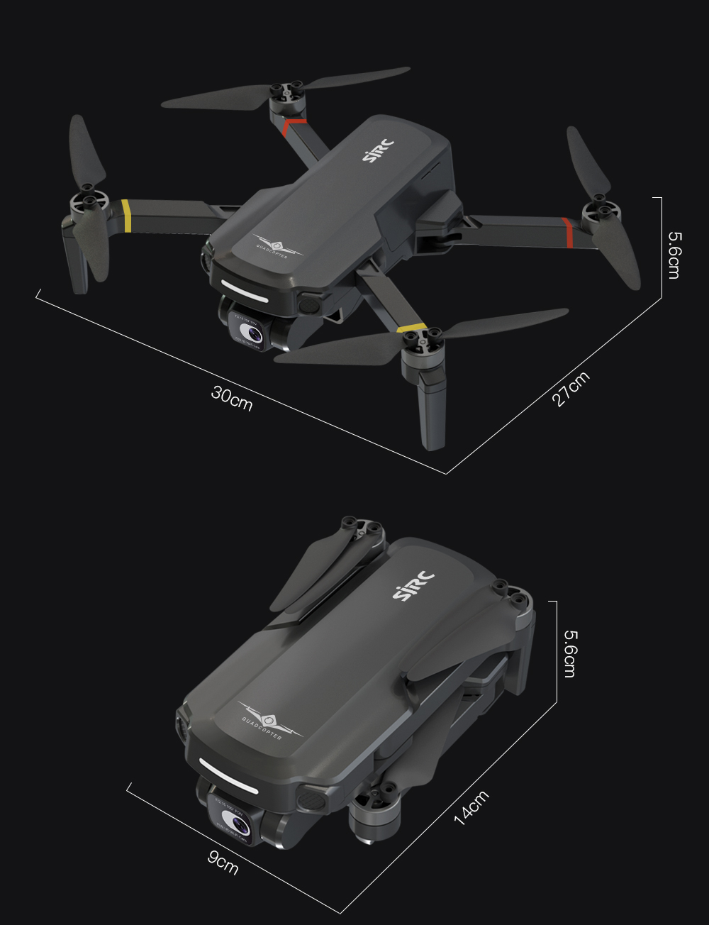 New Arrival SJRC F5S PRO+PRO Plus Drone With 30min flying time and 3.5km FPV Distance