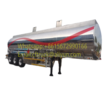 38,000 Liter 3-Axle Aluminum Alloy Fuel Oil Tanker Semi-Trailer for Saudi Aramco