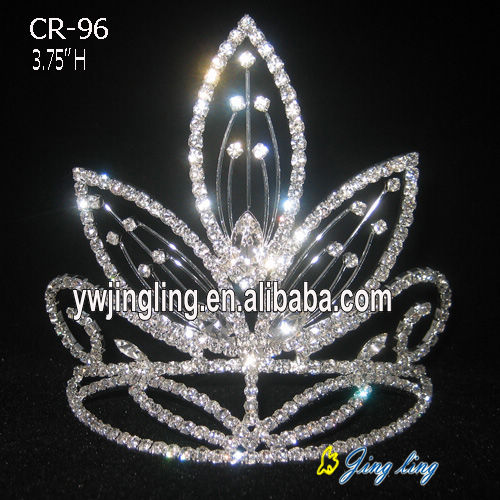 Leaves Rhinestone Light Up Pageant Crown