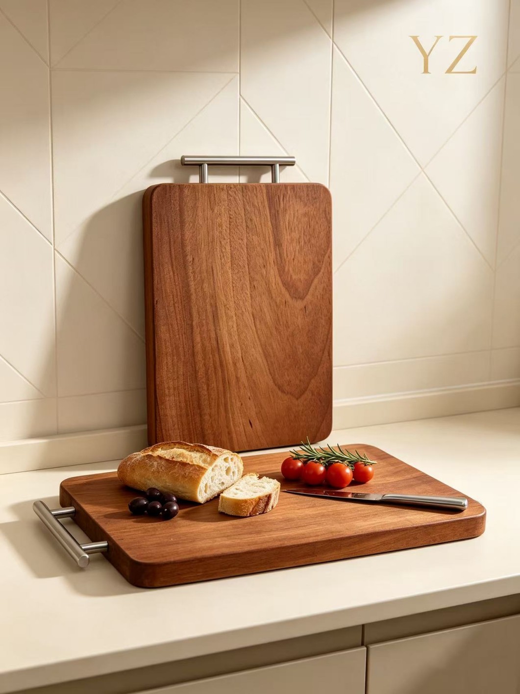Деревянная разделочная доска с двухсторонней отделкой Wooden Cutting Board with Double-Sided