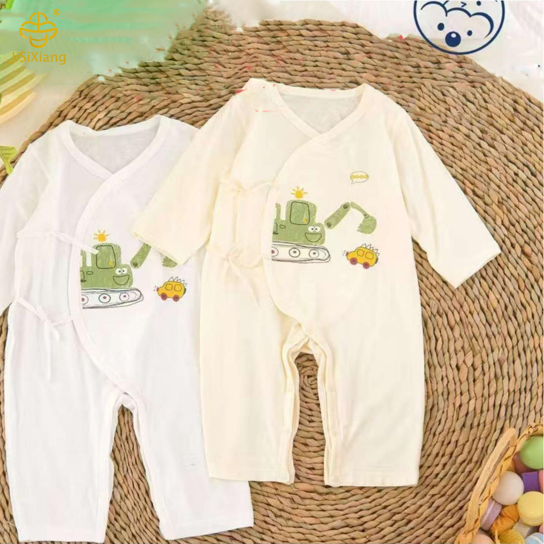 귀여운 만화 자동차 인쇄 아기 점프 수트 Cute cartoon car printed baby jumpsuit