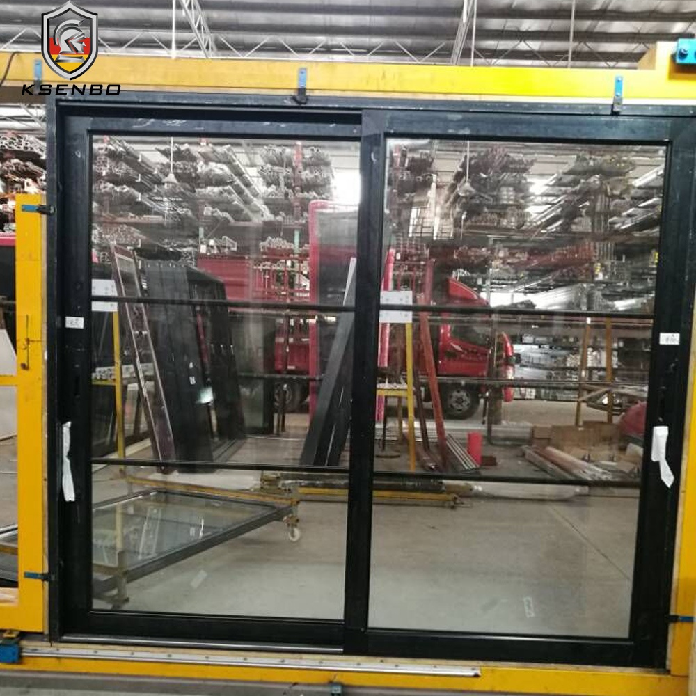 AS/NZ2208 standard double clear glazing aluminium frame heavy duty commercial building used metal security doors