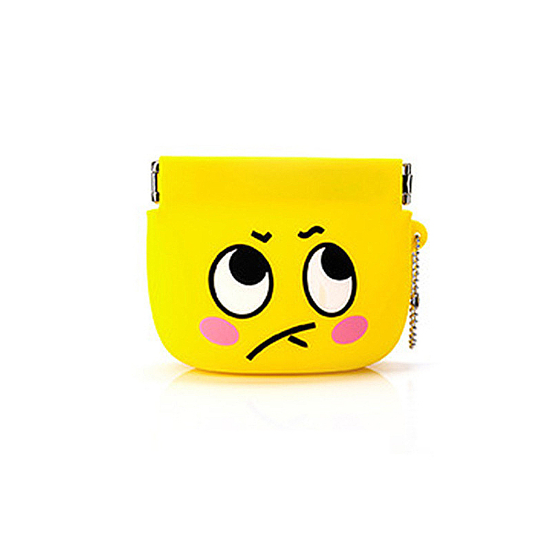 New shrapnel mouth gold silicone coin purse bag mini soft surface buckle female coin bag cartoon silicone hold bag