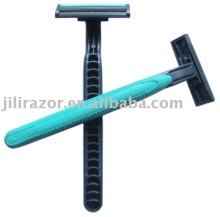 Two blades disposable razor for shaving