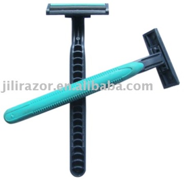Two blades disposable razor for shaving