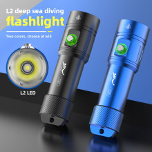 Aluminum XHP50 L2 LED Underwater Scuba Diving Flashlight - Portable Mini Diving Torch 50m 26650 Diver Torches