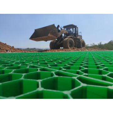 Plastic paving grid asphalt black green grass paver