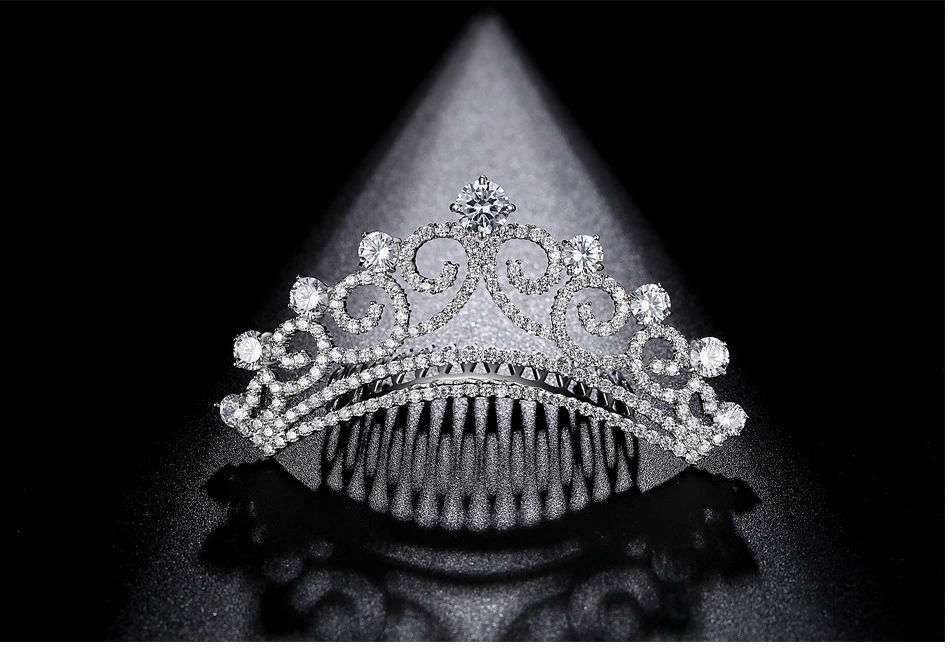 European Vintage Tiara CZ Pageant Wedding Hair Accessories