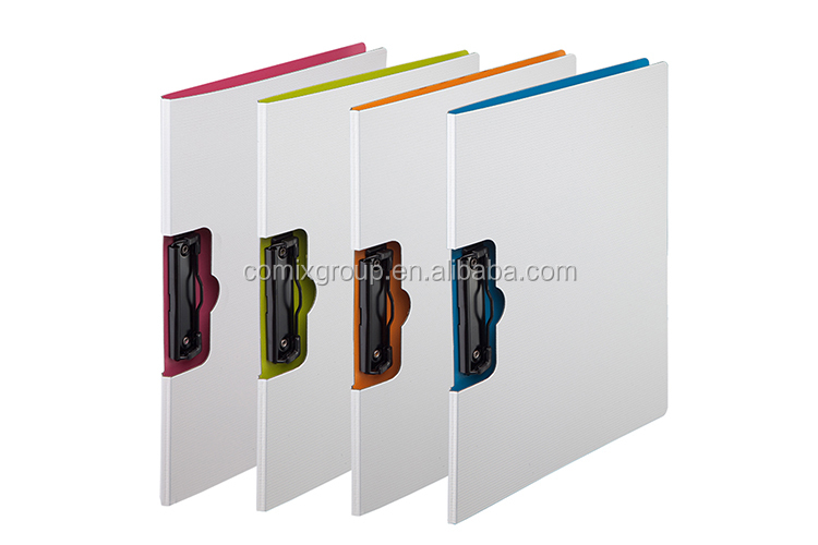 Comix Factory Supply Low Price Best Sell Horizontal A4 Metal Clip Foam PP  Foldable Clip Board