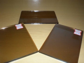 tinted glass(bronze and golden bronze)