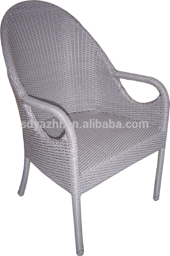 oval shape backrest flat rattan outdoor garden chair