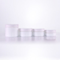 Wide mouth opal white cream jar with cap